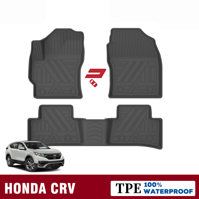 Thảm lót sàn cho Honda CRV 2019-2024 khuôn đúc TPE (RY064)