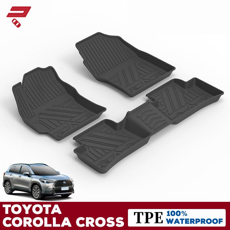 Thảm lót sàn cho Toyota Corolla Cross khuôn đúc TPE (RY068)
