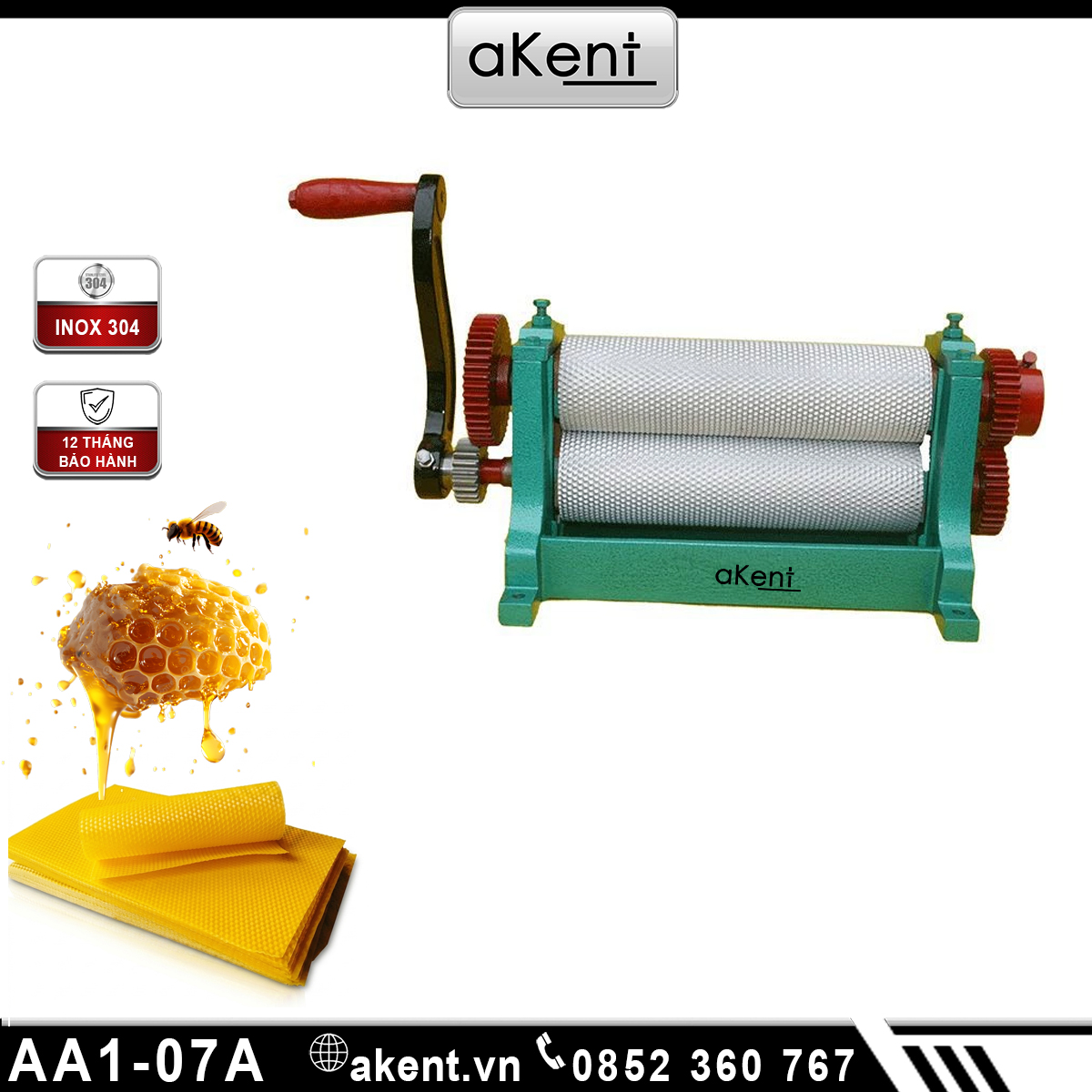Máy ép tạo hình tổ sáp ong bằng hợp kim nhôm 310 vận hành bằng tay AA1-07A