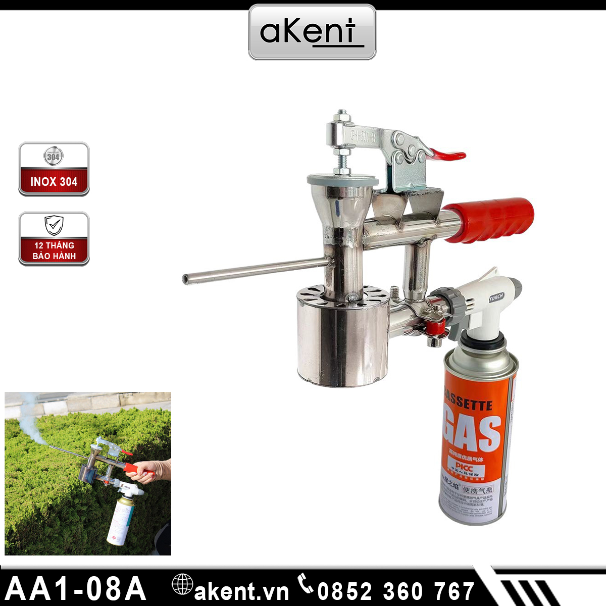 Thiết bị hun khói nuôi ong diệt ve mạt bằng axit oxalic cầm tay AA1-08A