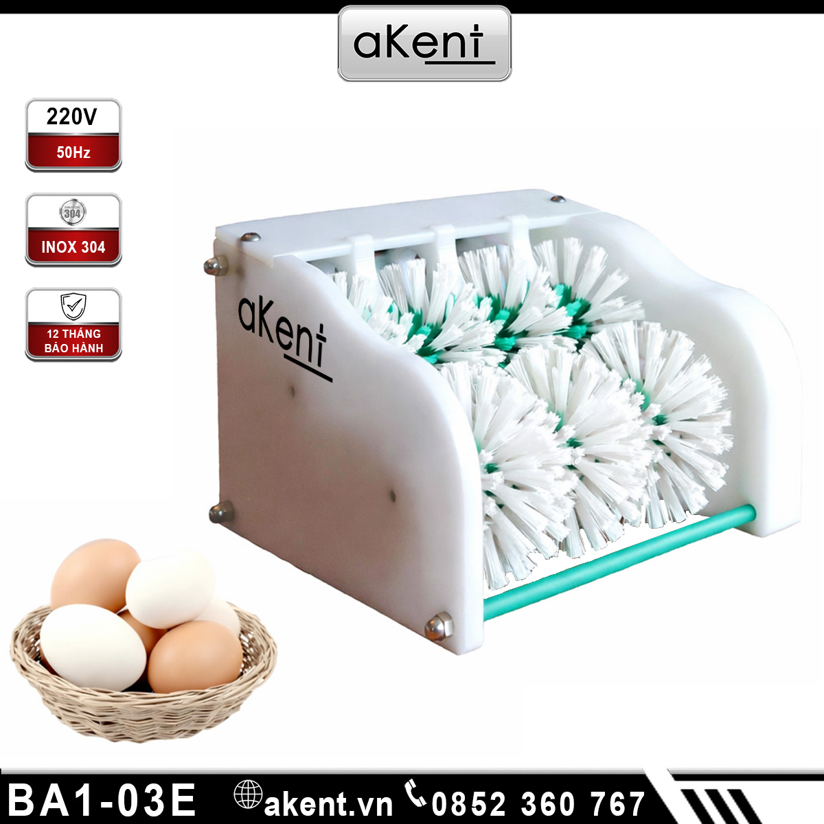 Máy rửa trứng gà vịt lộn dùng cho cửa hàng BA1-03E