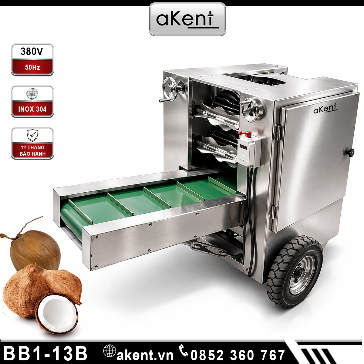 Máy lột vỏ dừa khô năng suất cao BB1-13B