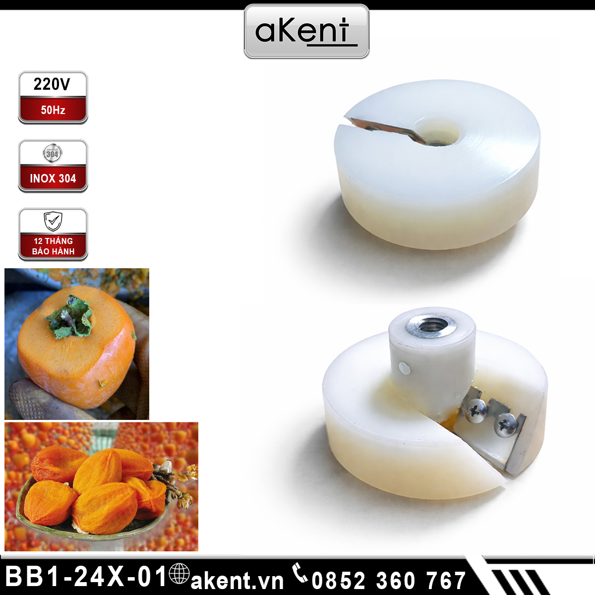 Đầu Poly gọt hồng treo gió kiểu Nhật BB1-24X-01