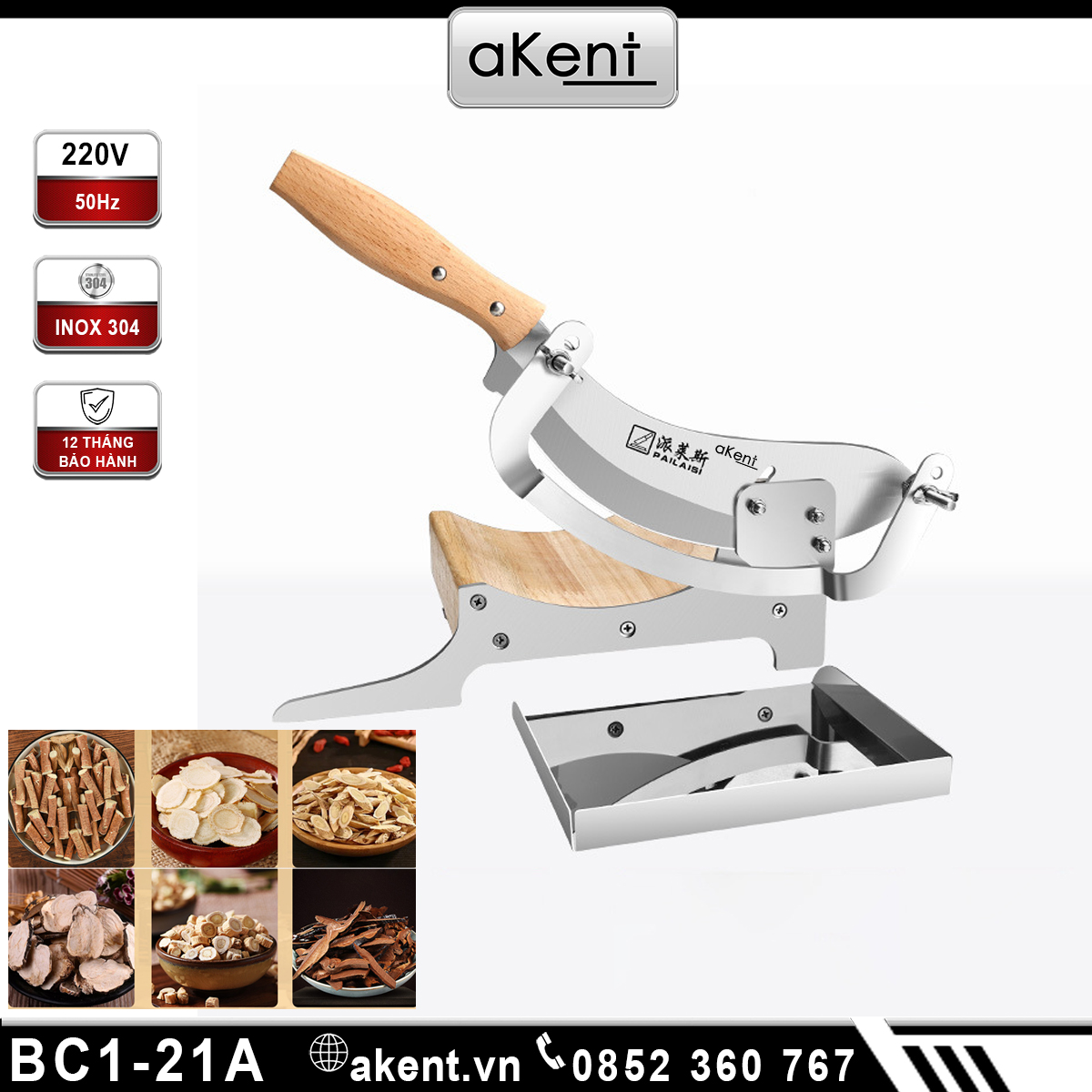 Máy thái thịt cừu cắt xương cắt thảo dược thịt đông lạnh BC1-21A