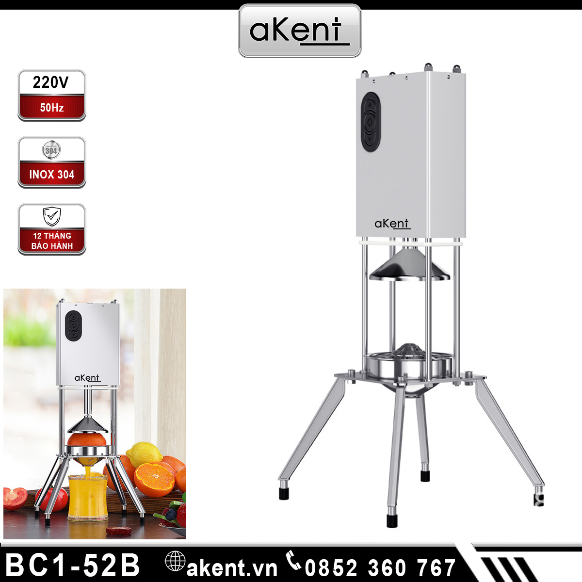 Máy ép cam bán tự động BC1-52B