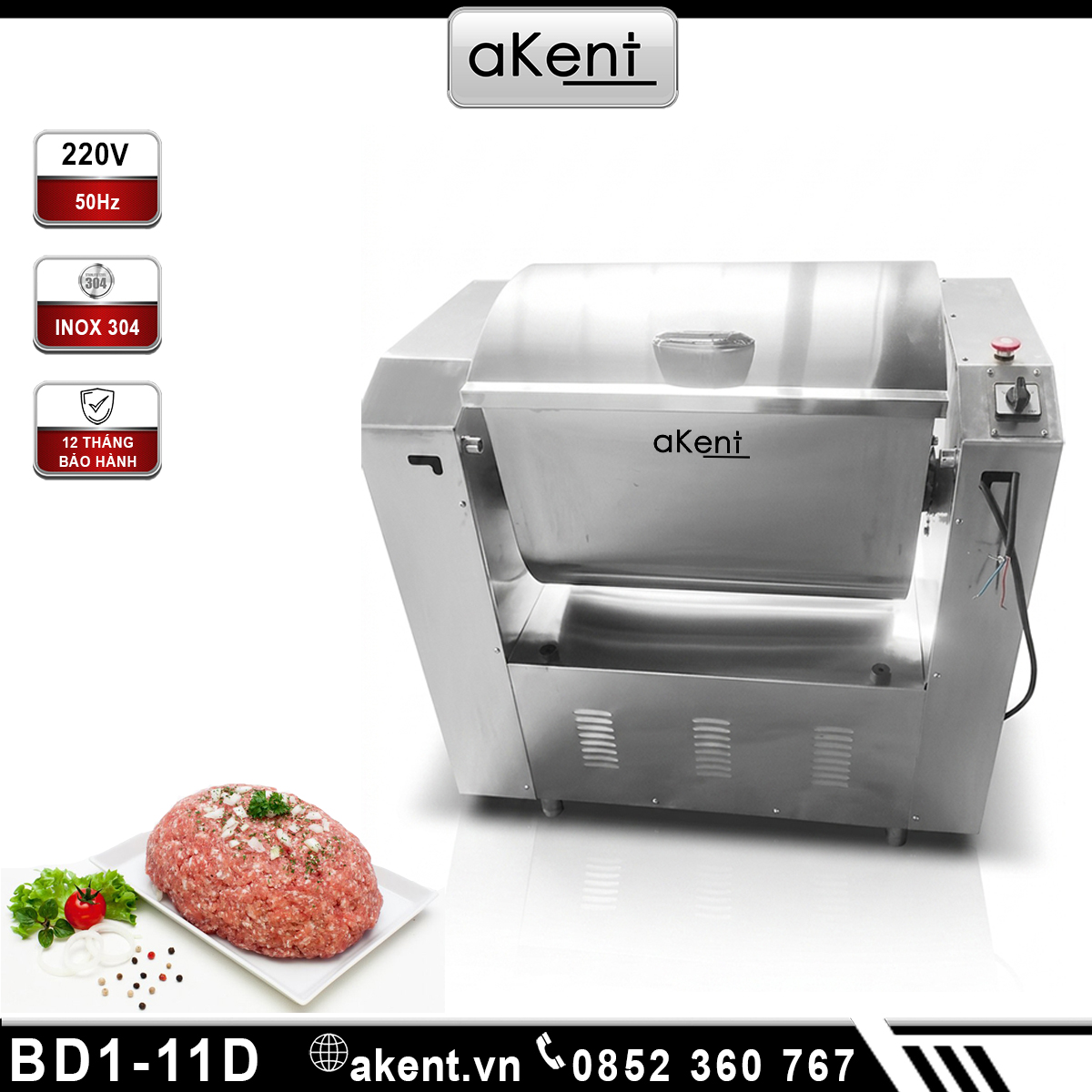 Máy trộn thịt xay lồng ngang 25 kg BD1-11D