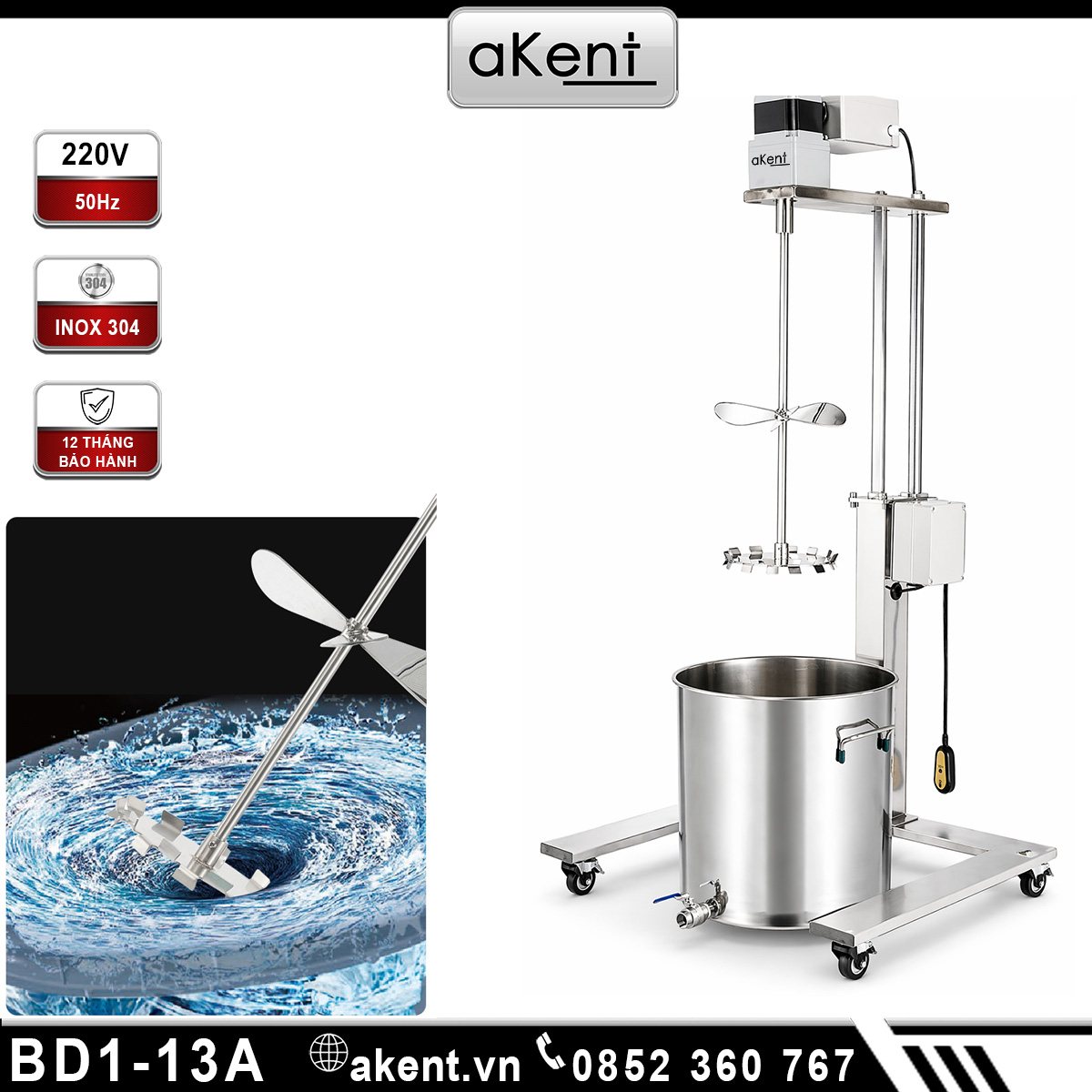 Máy trộn chất lỏng dùng điện dùng trộn hương liệu, mùi thơm và tinh dầu có thể thay đổi tốc độ và nâng hạ BD1-13A