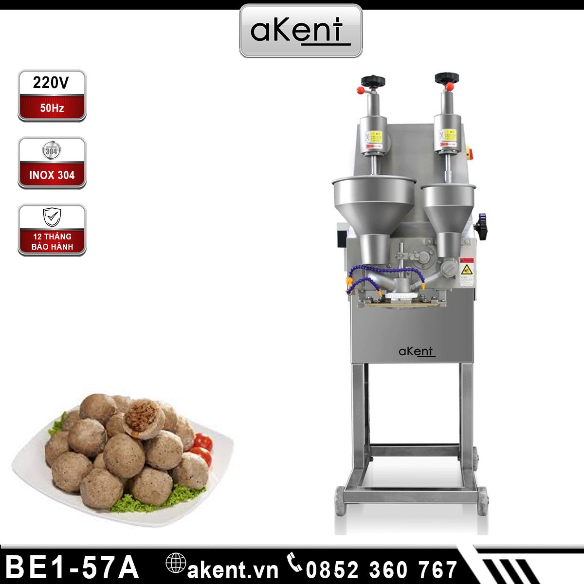 Máy làm tạo hình viên có nhân thịt nhồi liên tục BE1-57A