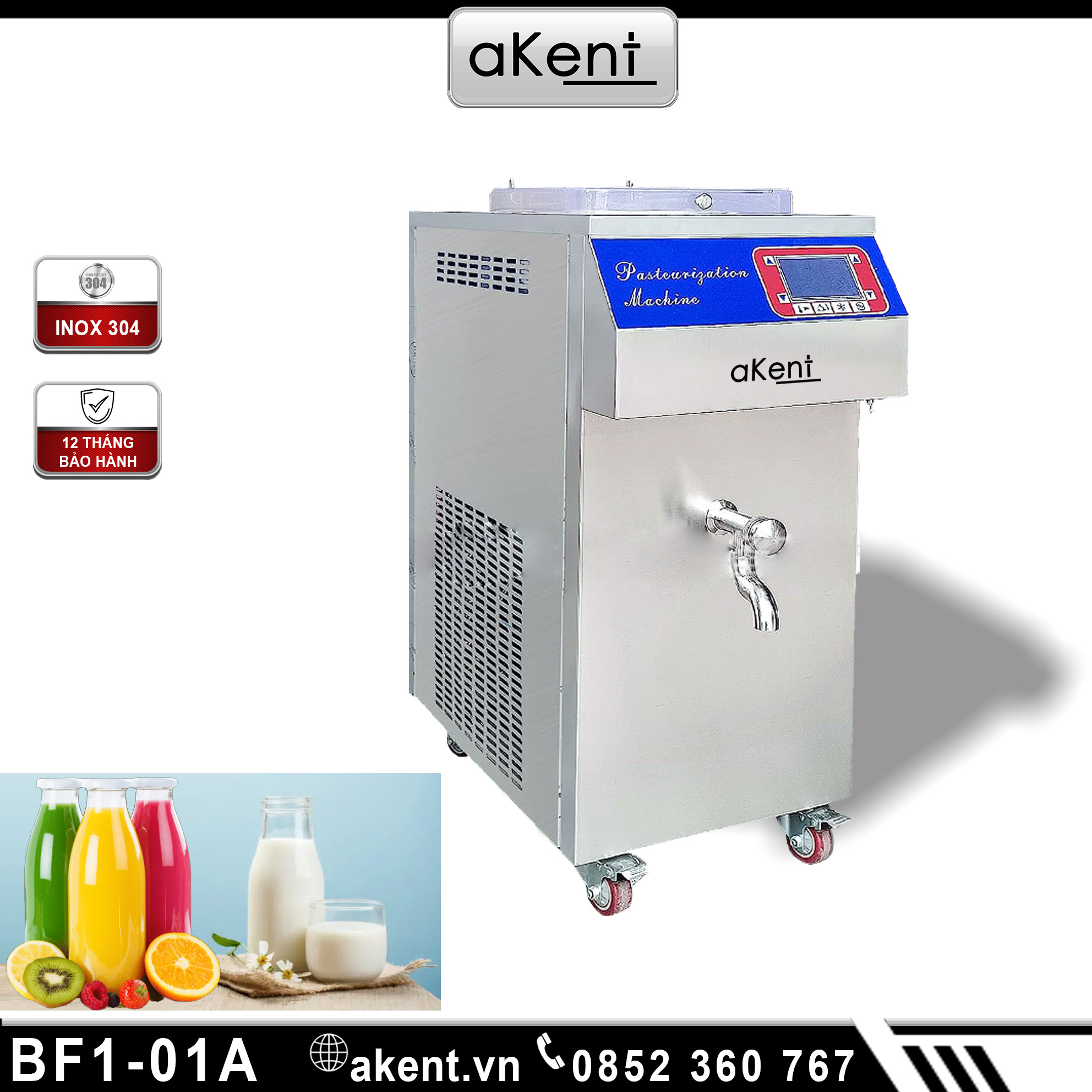 MÁY THANH TRÙNG SỮA TƯƠI VÀ NƯỚC ÉP TRÁI CÂY 30 LÍT BF1-01A