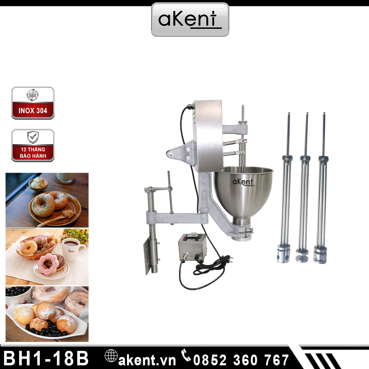 MÁY LÀM BÁNH DONUT BÁNH RÁN TỰ ĐỘNG BH1-18B