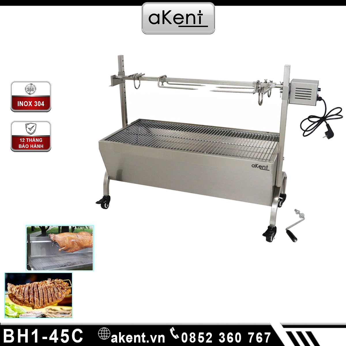 MÁY NƯỚNG THỊT TỰ ĐỘNG CÓ KHAY ĐỰNG THAN BH1-45C