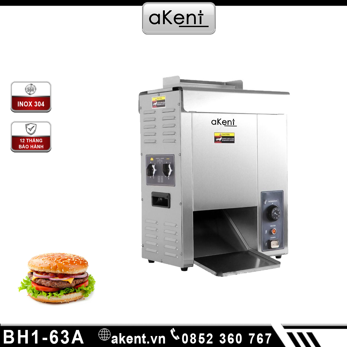 MÁY LÀM NÓNG BÁNH HAMBURGER BH1-63A