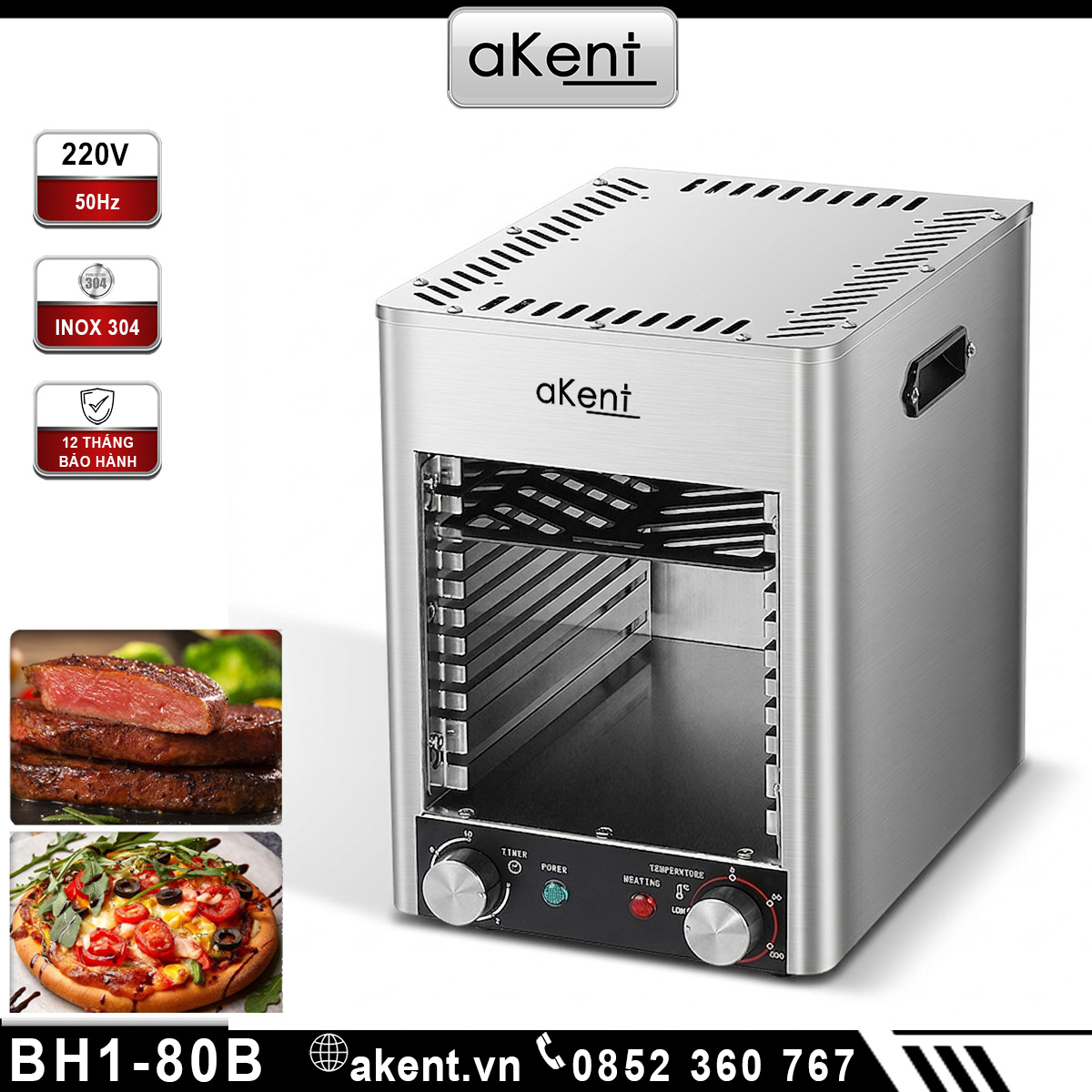 Lò nướng điện loại nhiều tầng nhỏ gọn BH1-80B