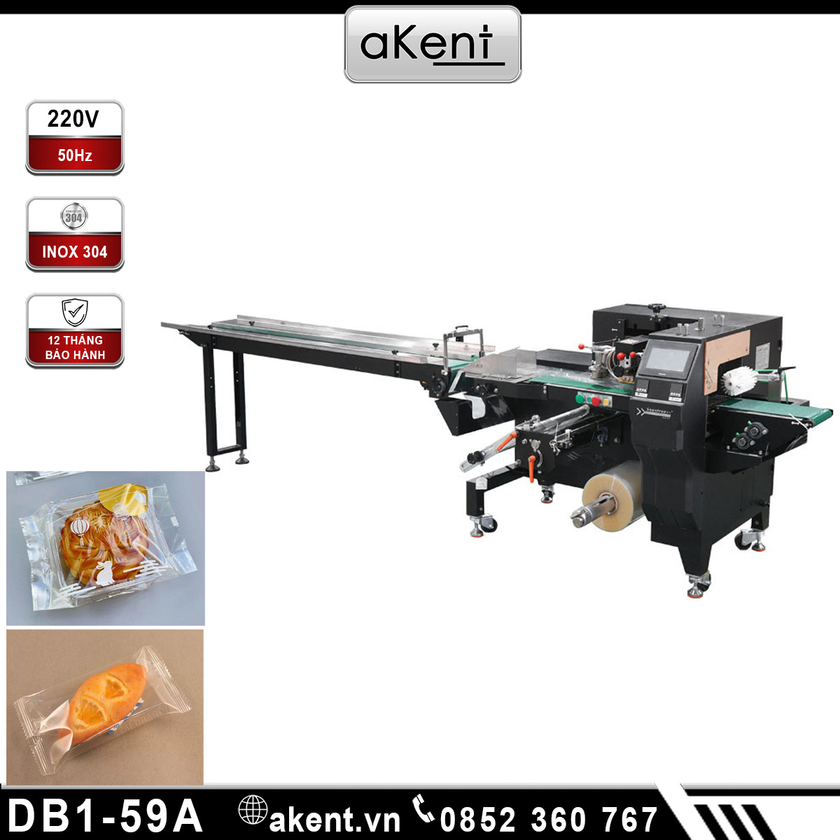 Máy đóng gói công nghiệp có băng tải DB1-59A