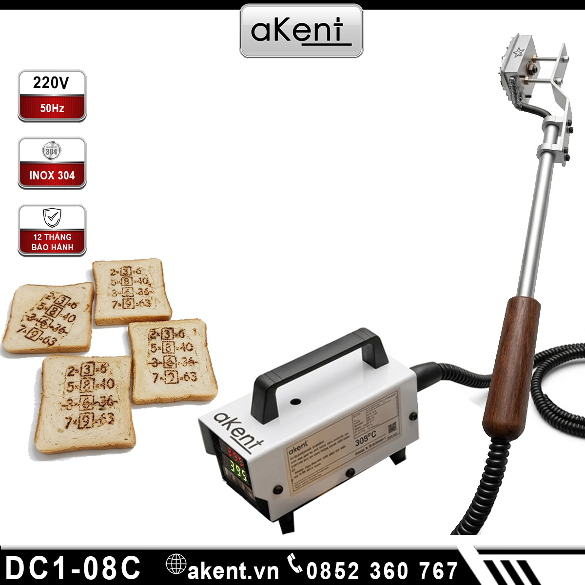 Máy đóng nhiệt hình ảnh lên bánh mì Sandwich DC1-08C