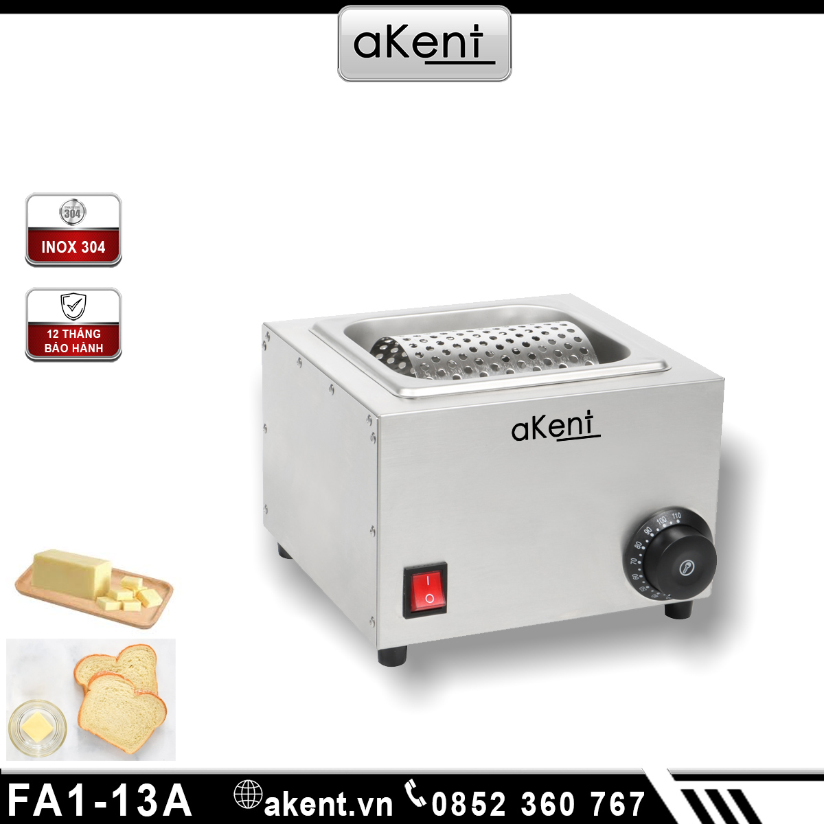 MÁY THOA BƠ BÁNH MÌ SANDWICH BẰNG THÉP KHÔNG GỈ ĐIỆN FA1-13A