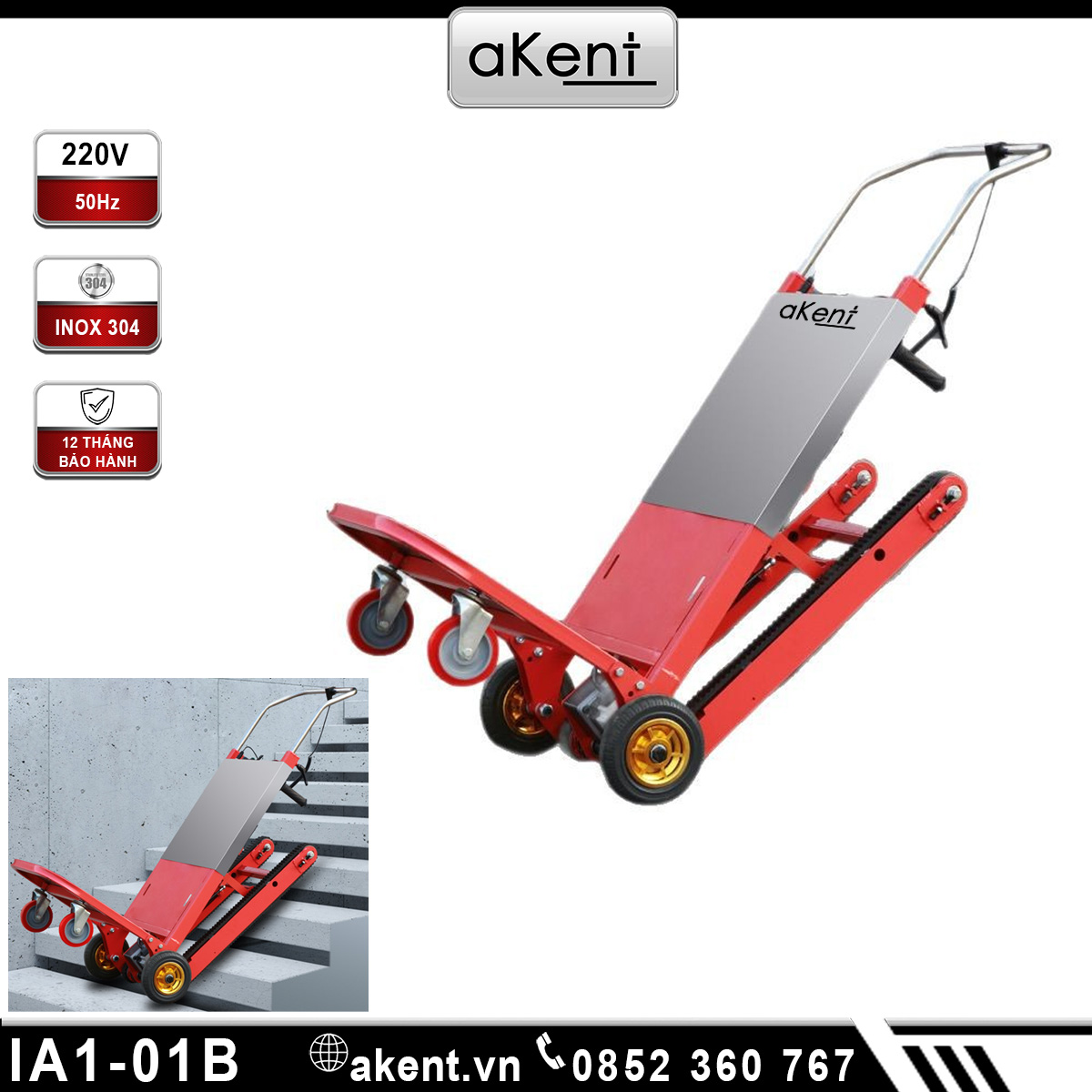 Máy leo lên xuống cầu thang chạy điện tải trọng 600kg IA1-01B