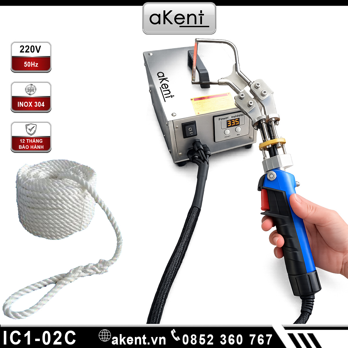 Dụng cụ cắt dây PP neo buộc tàu bằng nhiệt không bị tưa IC1-02C