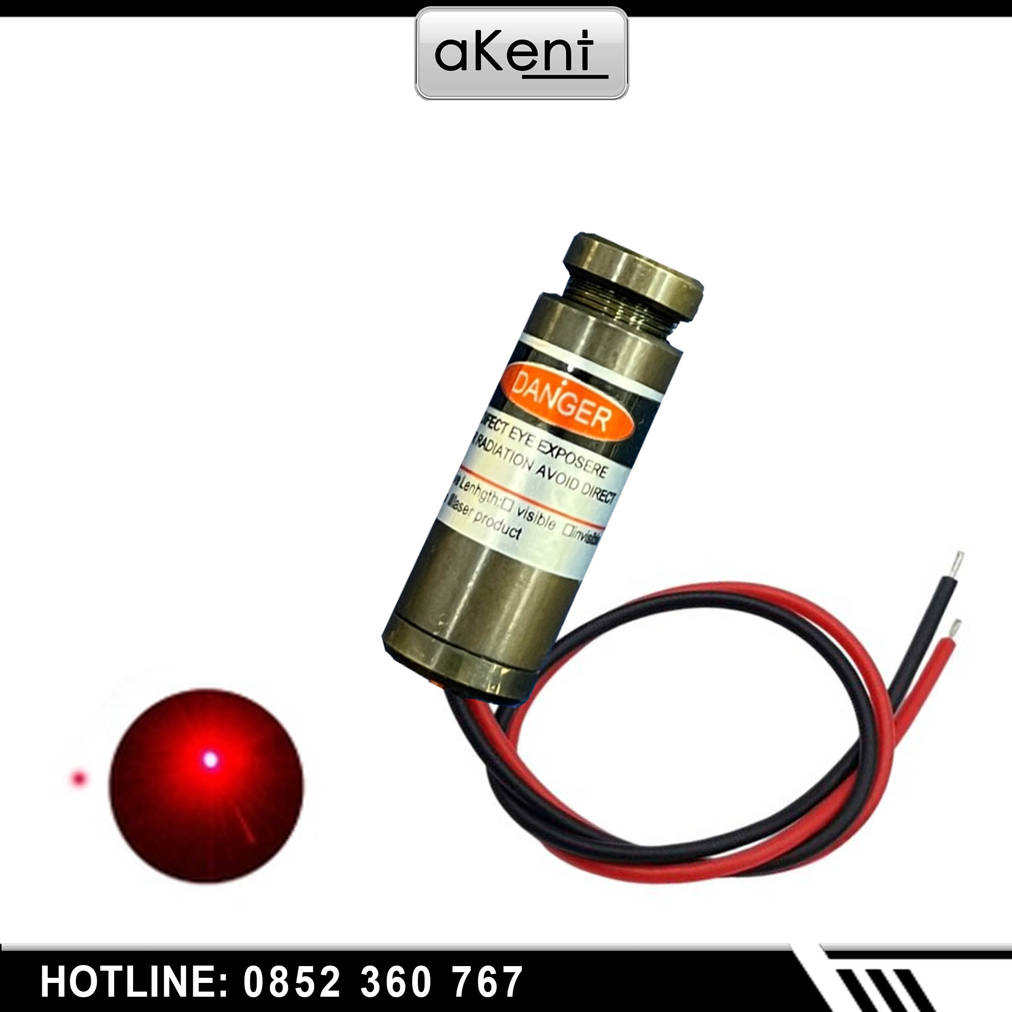 DIODE LASER 7mW 5V màu đỏ,