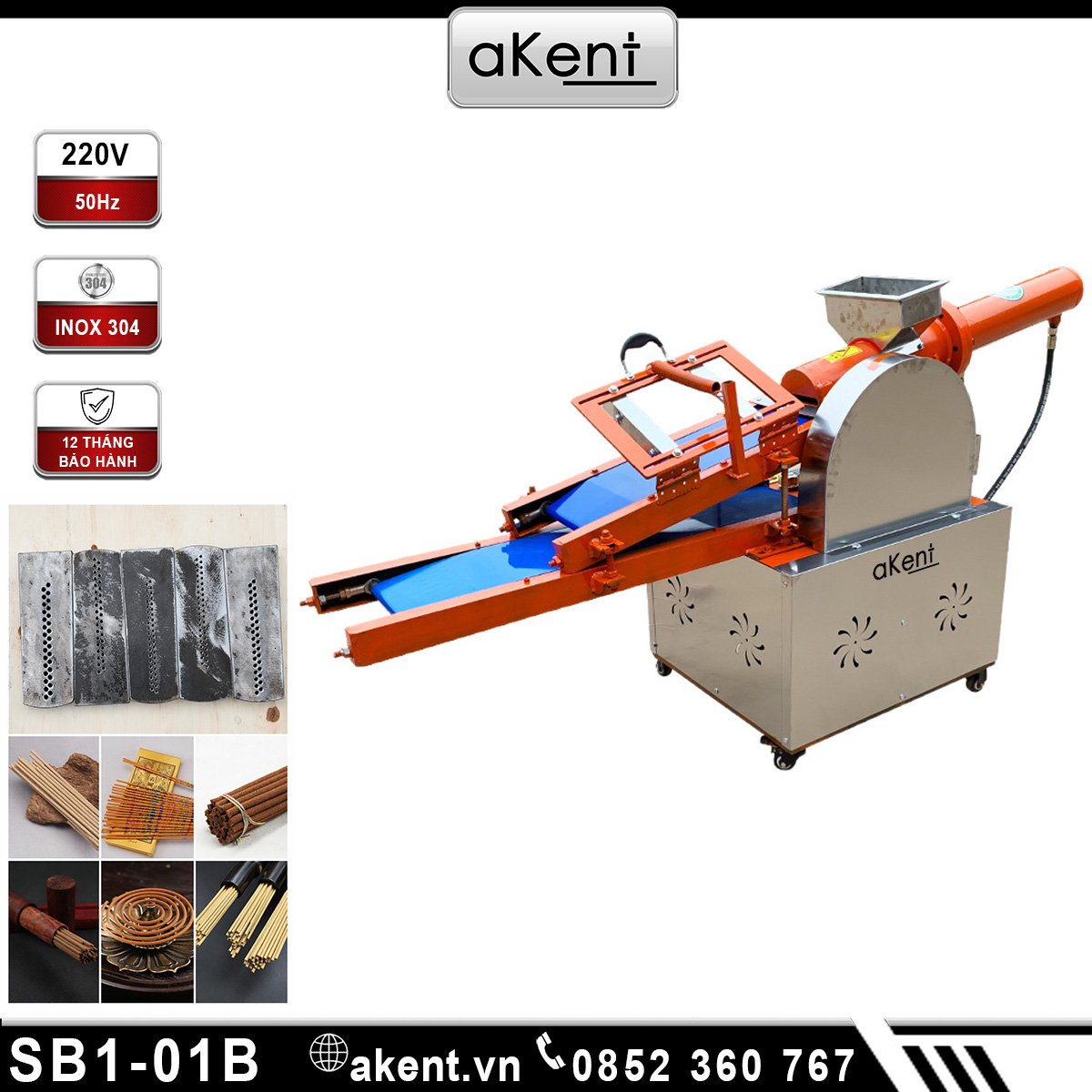 Máy làm nhang không tăm tự động dùng cho thờ cúngtôn giáo SB1-01B