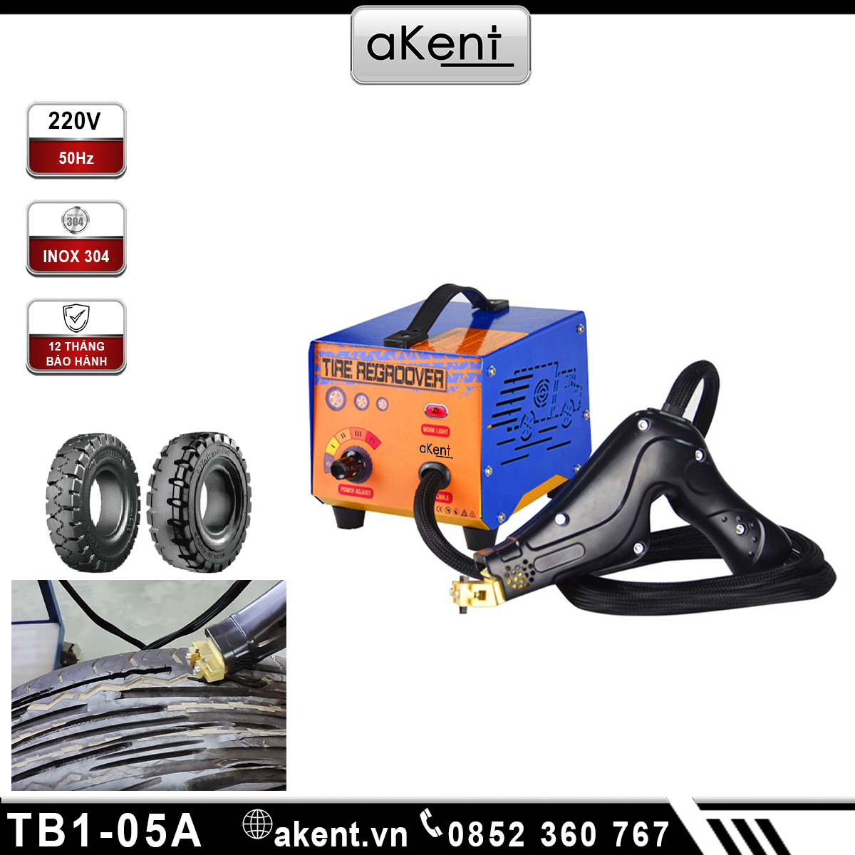 Máy cắt rãnh lốp xe cao su cho xe nâng xe tải TB1-05A