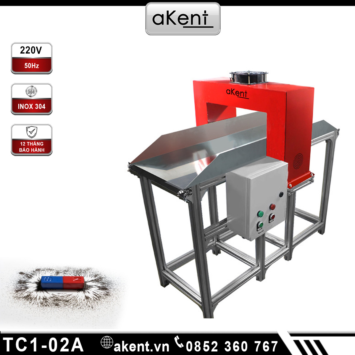 Máy khử từ kiểu khung tự động 150*200 5kw TC1-02A