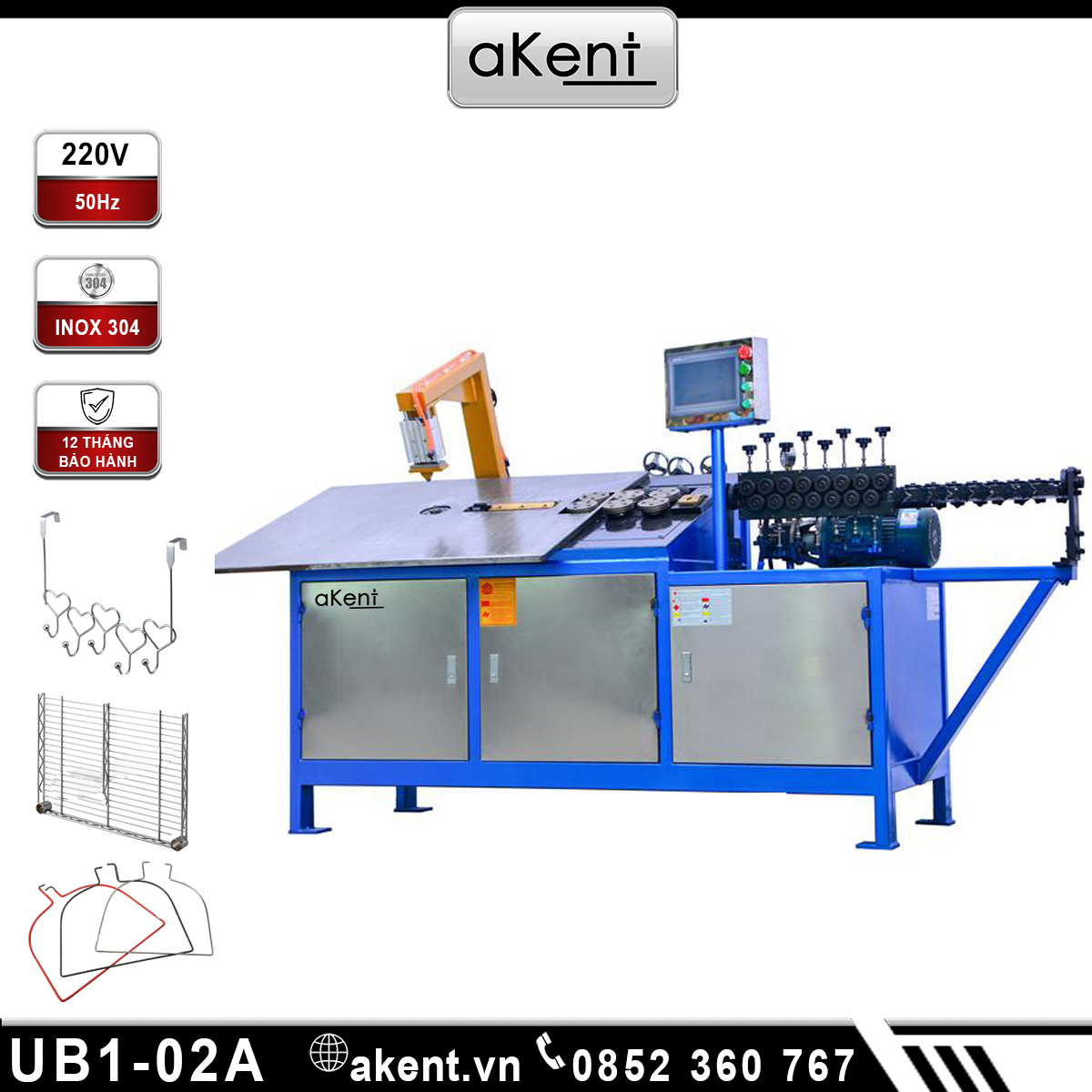 Máy tạo hình dây, máy uốn 2D, máy uốn dây CNC tự động hoàn toàn UB1-02A