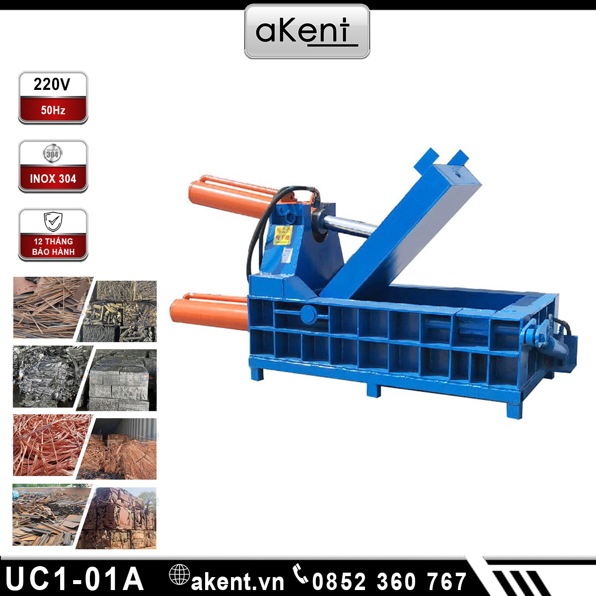 Máy ép khối vuông hình hộp phế liệu