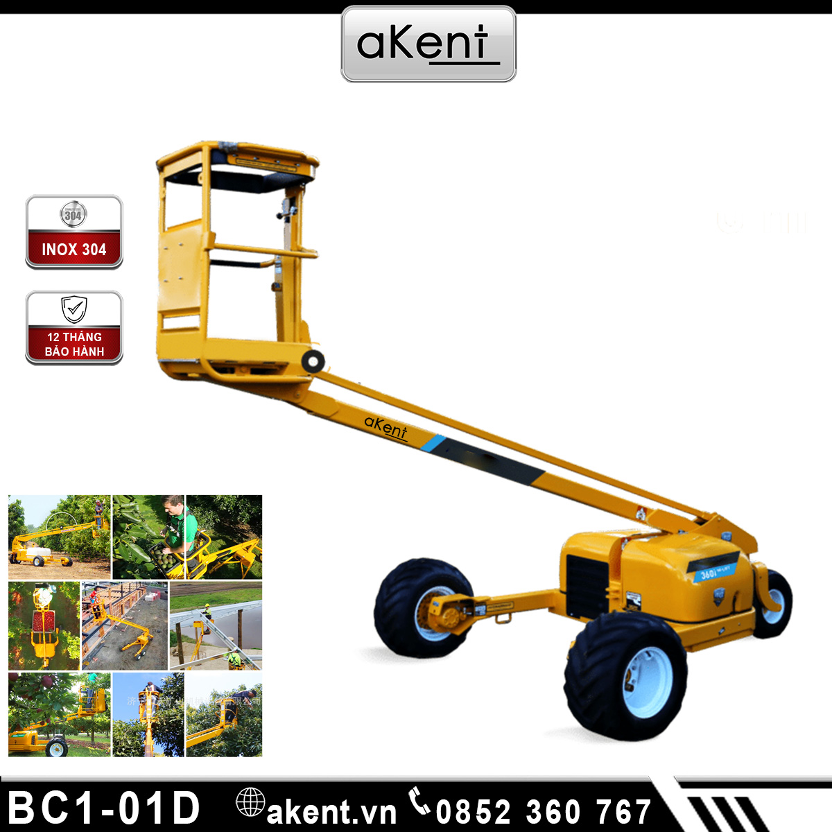 Xe thu hoạch trái cây nông nghiệp trên cây cao VE1-01A