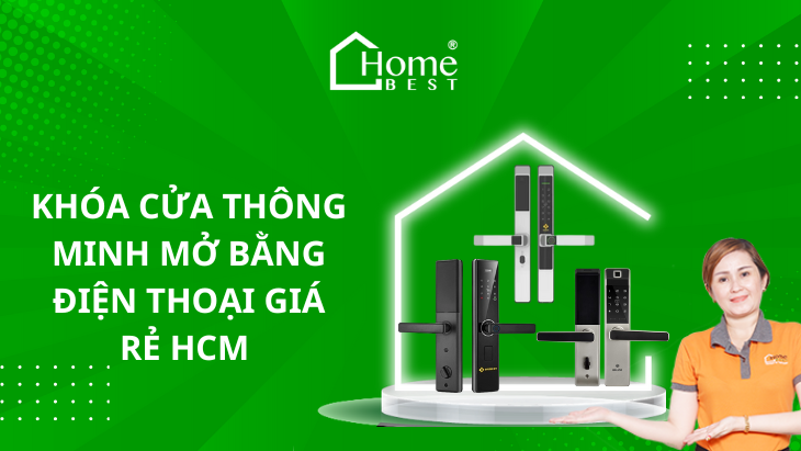 Khóa cửa thông minh mở bằng điện thoại giá rẻ HCM