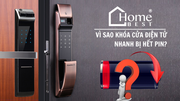 khóa cửa điện tử nhanh bị hết Pin