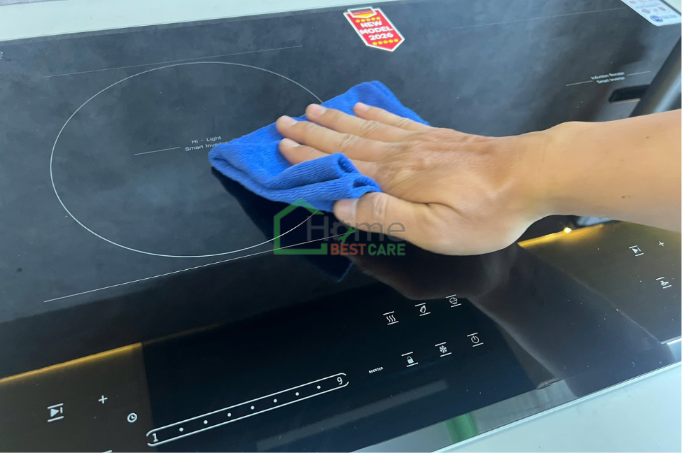 Lau bếp bằng khăn mêm