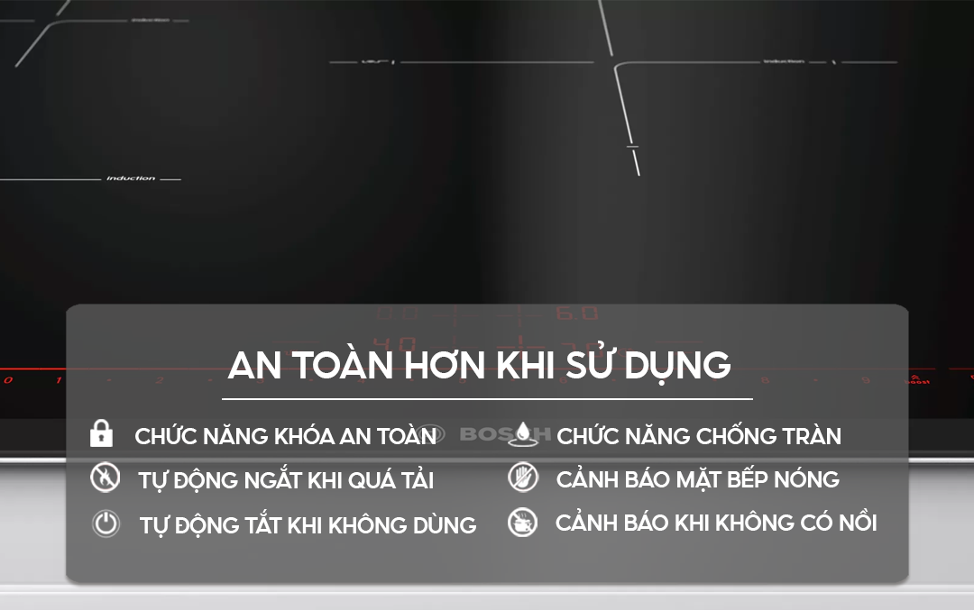 Chức năng an toàn trên bếp điện từ