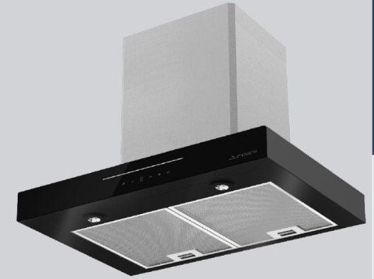 Máy hút khói, hút mùi kính ngang Junger - HRJ-701 bạc Homebest