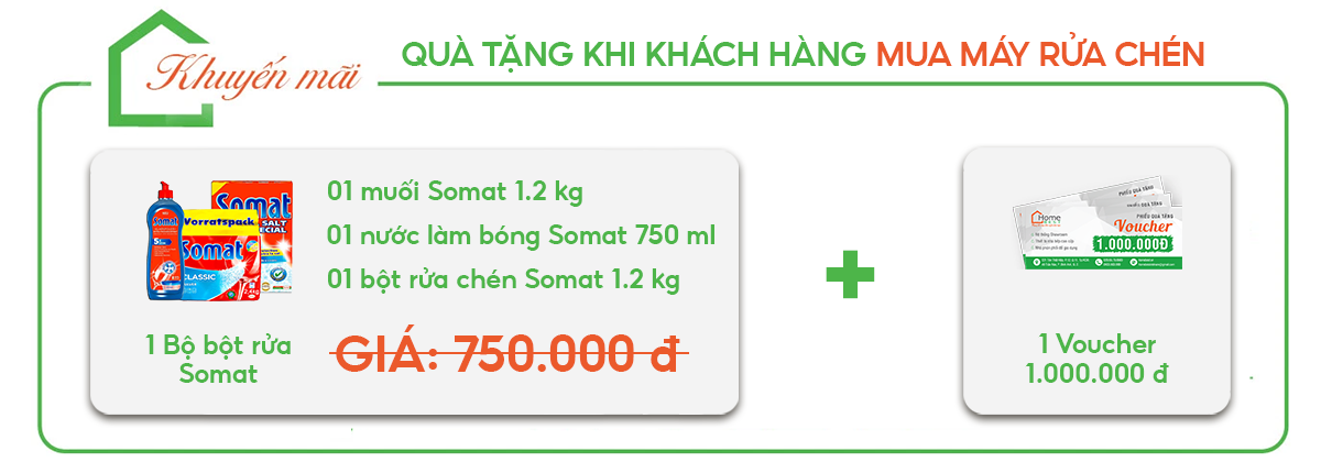 Quà tặng khi mua máy rửa chén - Home Best