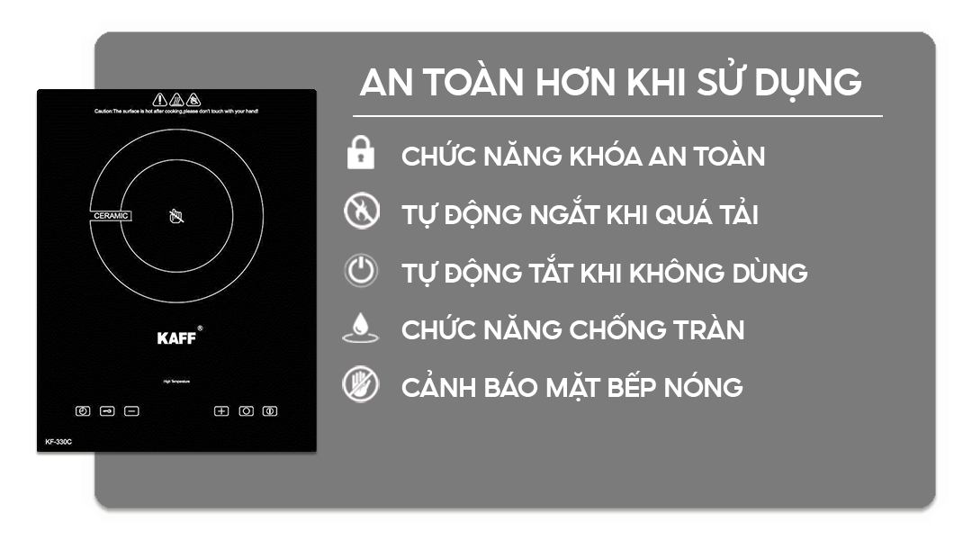 Chức năng an toàn trên bếp điện hồng ngoại | Home Best