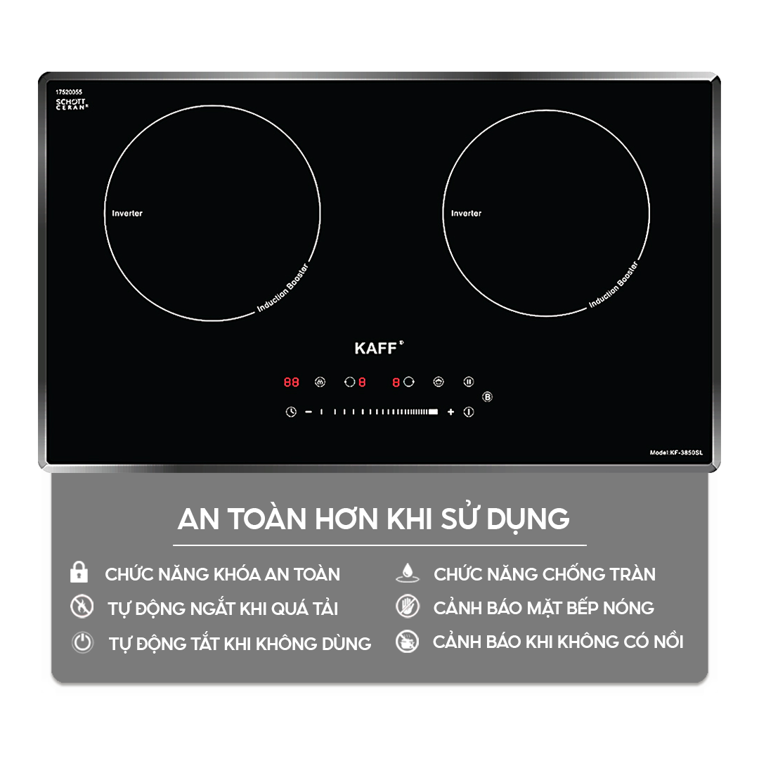 Chức năng an toàn trên bếp điện từ