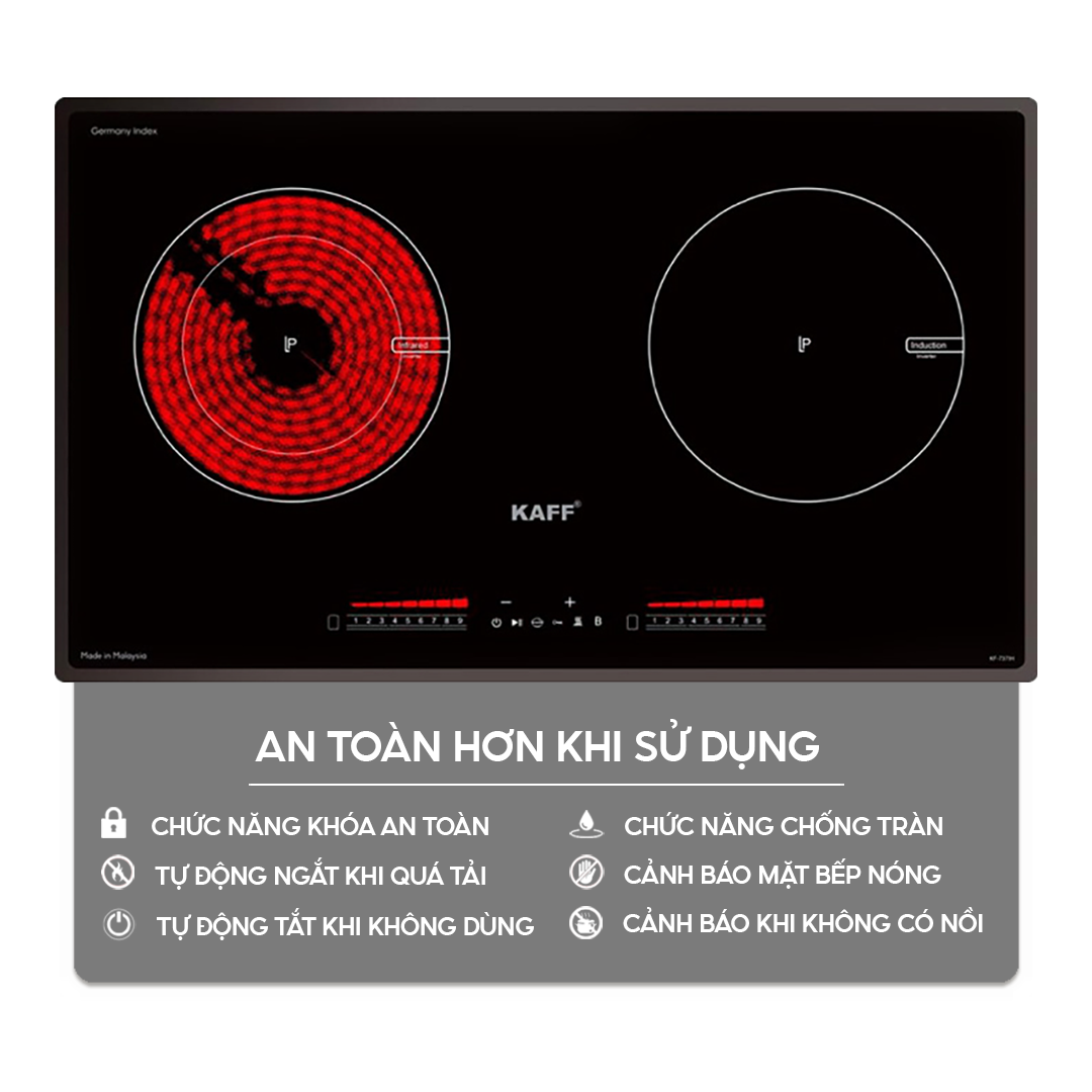 Bếp điện từ kết hợp hồng ngoại KAFF KF-737IH Home Best 