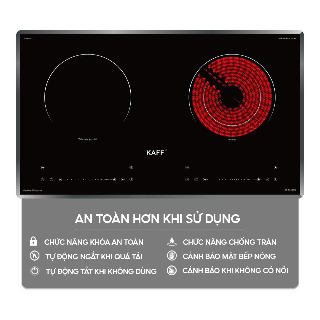 Chức năng an toàn trên bếp điện từ