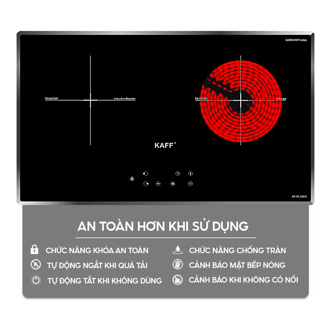 Bếp từ kết hợp hồng ngoại KAFF KF-FL105IC | Homebest | Home Best Nhà Phân Phối Miền Nam