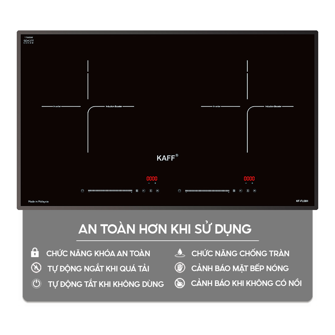 Chức năng an toàn trên bếp điện từ