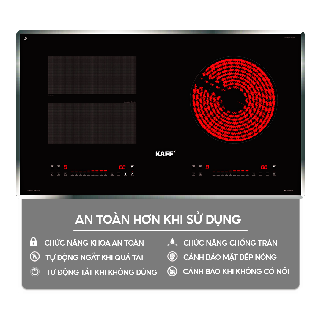 Bếp điện từ kết hợp hồng ngoại KAFF KF-FL6996IH