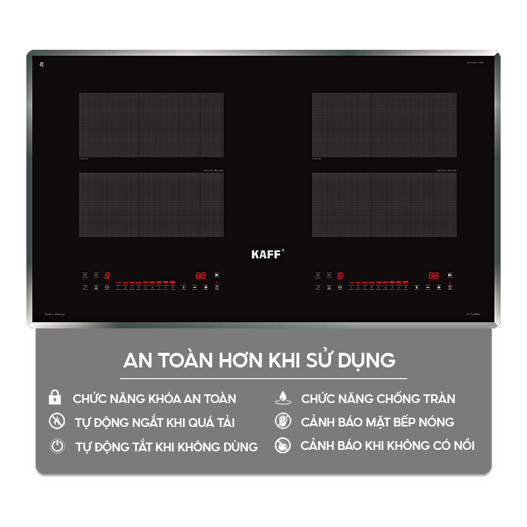Chức năng an toàn trên bếp điện từ Home Best 