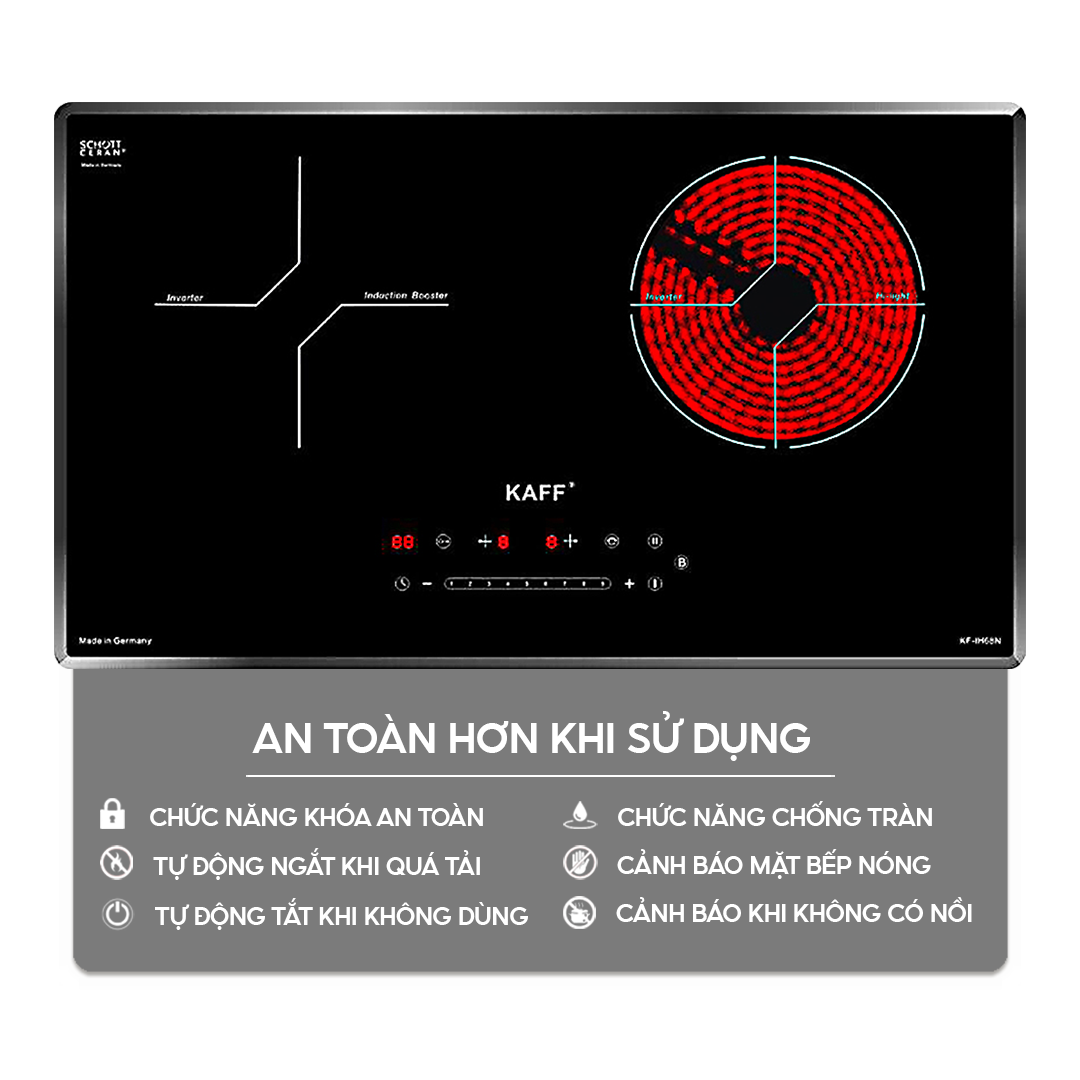 Chức năng an toàn trên bếp điện từ