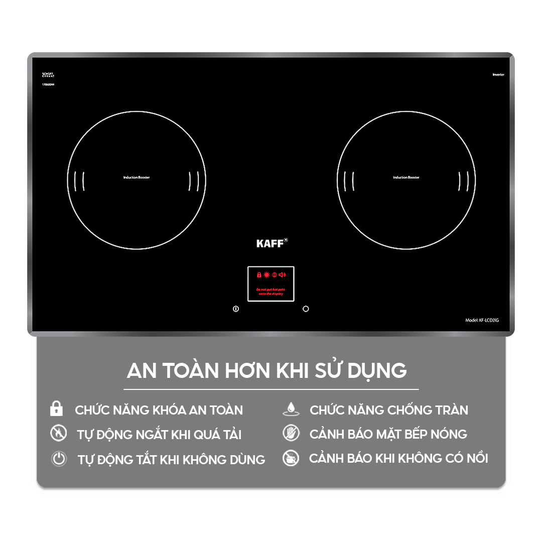 Chức năng an toàn trên bếp điện từ