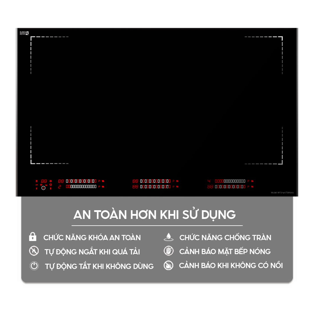 Chức năng an toàn trên bếp điện từ Home Best