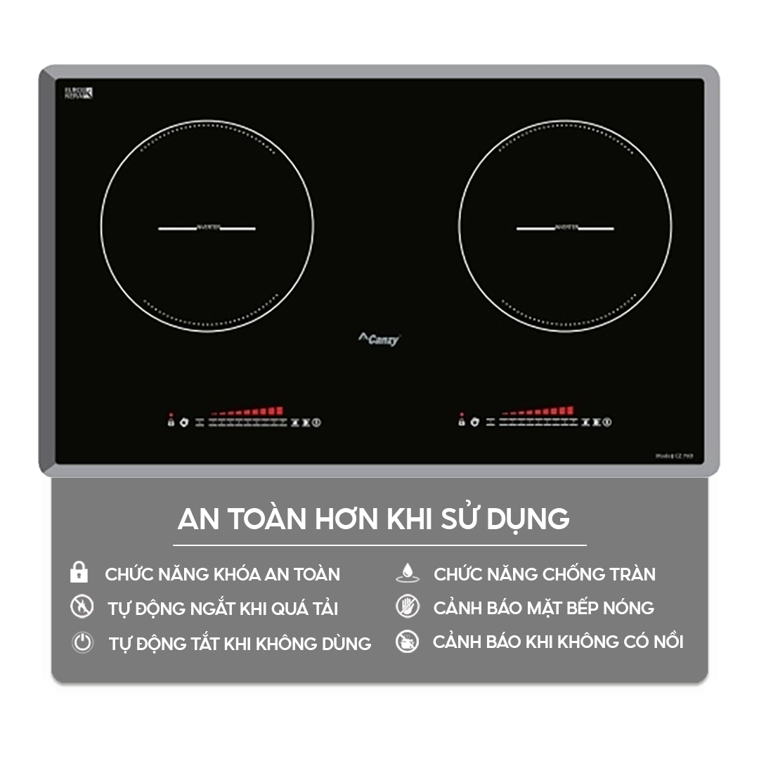 Chức năng an toàn trên bếp điện từ