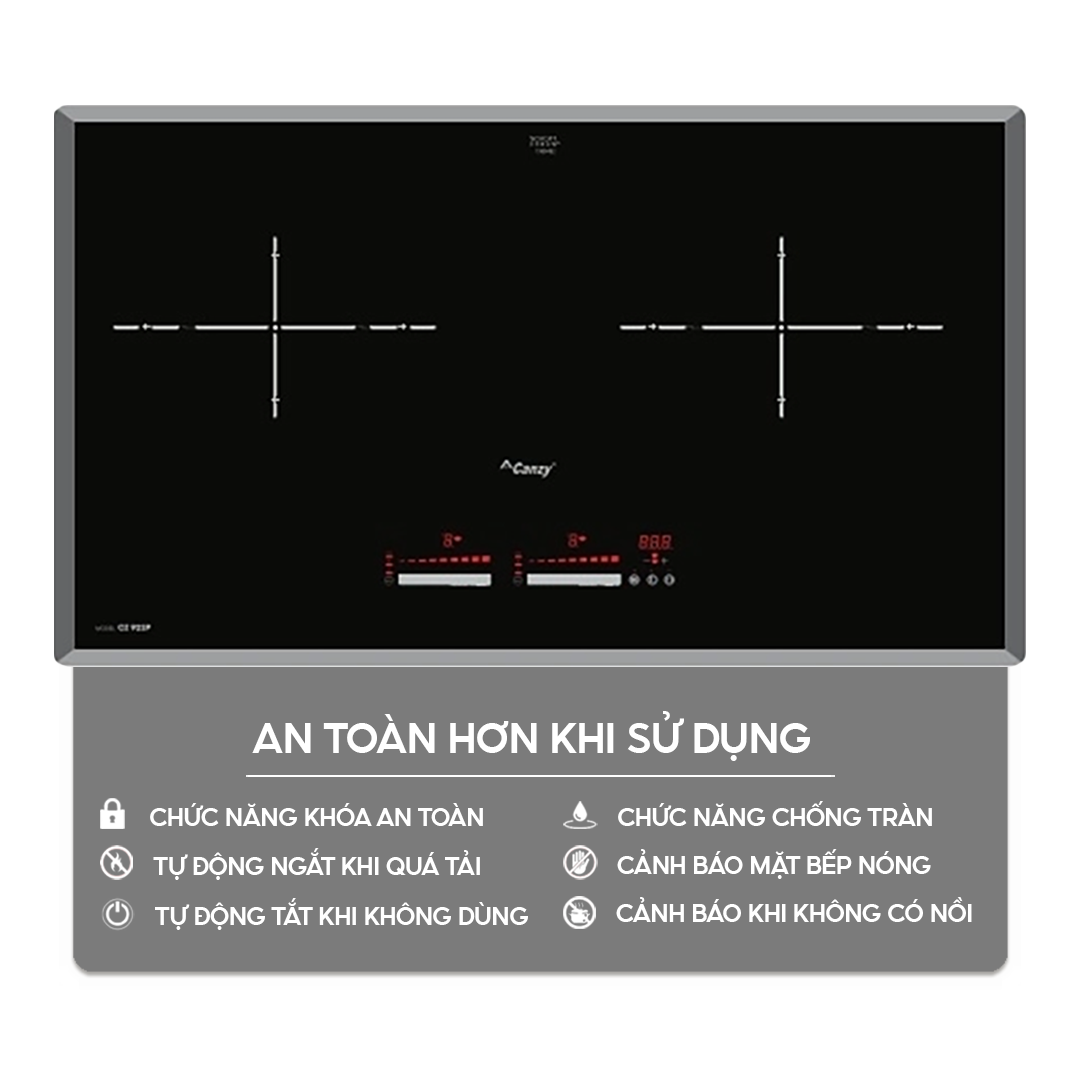 Chức năng an toàn trên bếp điện từ Home Best