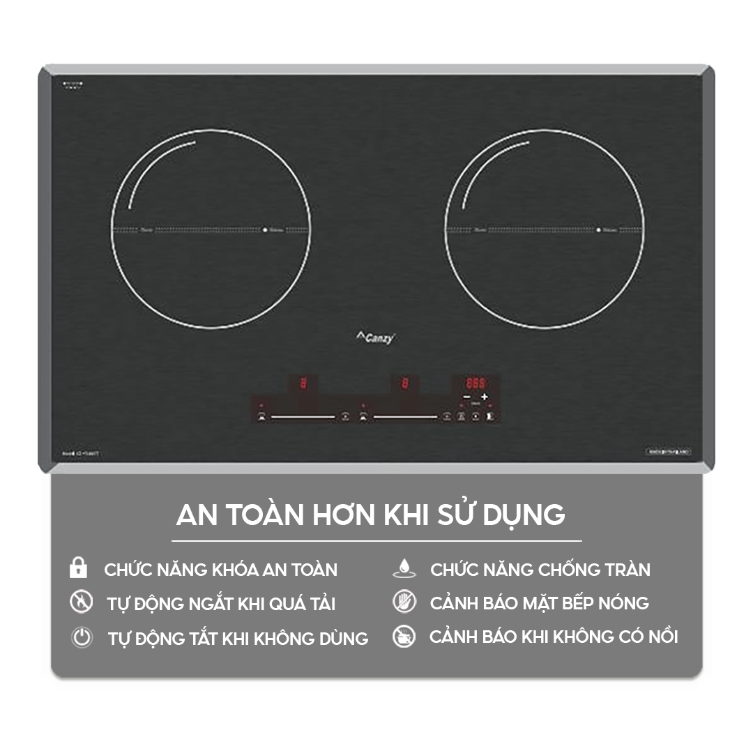 Chức năng an toàn trên bếp điện từ