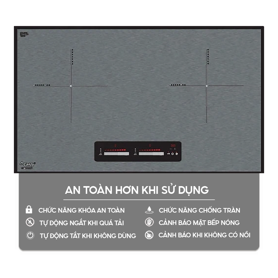 Chức năng an toàn trên bếp điện từ Home Best